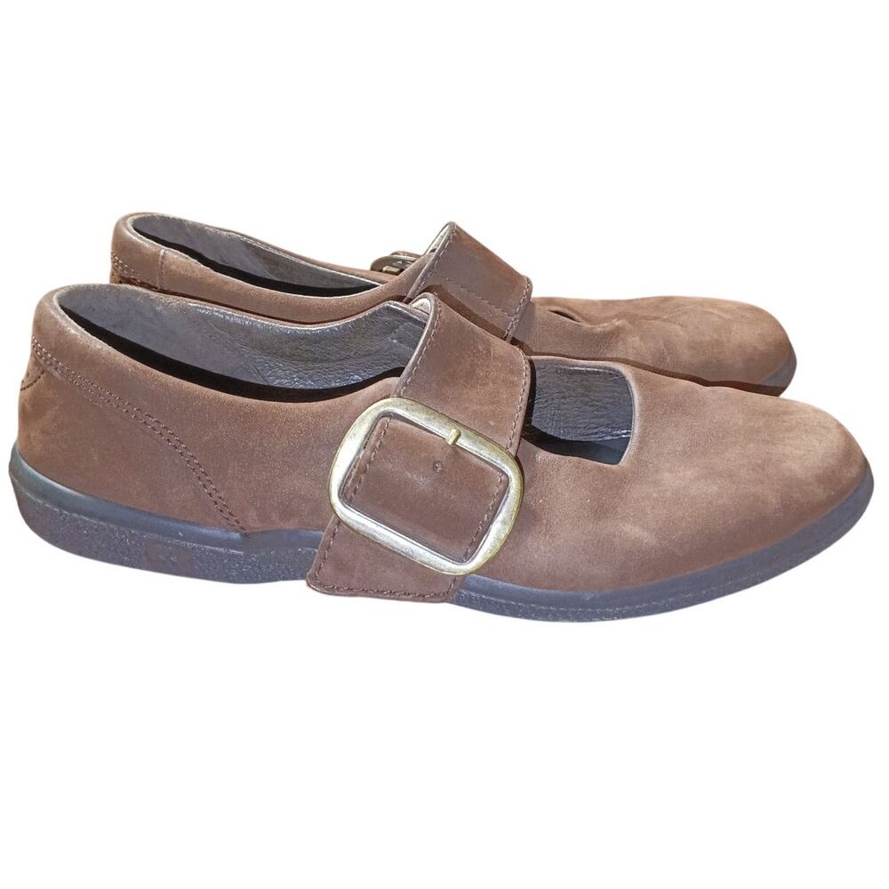 Romika Brown Suede Mary Jane Flats size EU 40 US 9